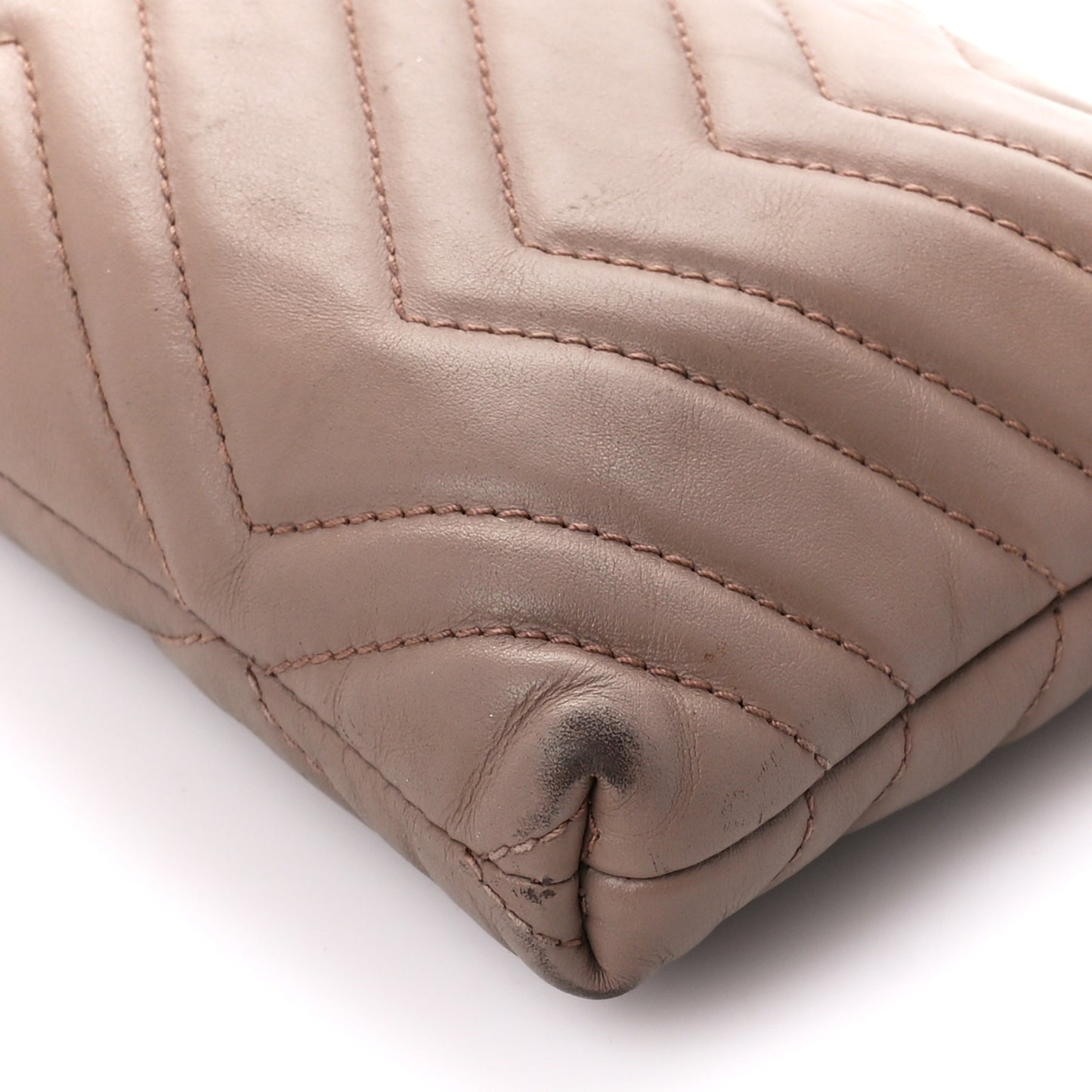 Calfskin Matelasse Mini GG Marmont Chain Bag Porcelain Rose