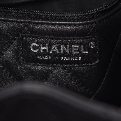Chanel Calfskin Stitched Large Urban Luxury Drawstring Backpack Black 6 of 7