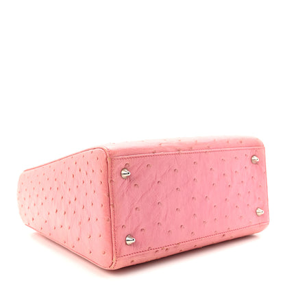 Christian Dior Ostrich Medium Lady Dior Pink 4 of 10