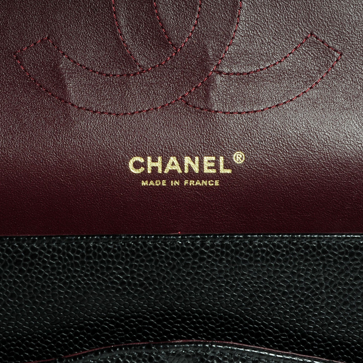 Caviar Jumbo Double Flap Black