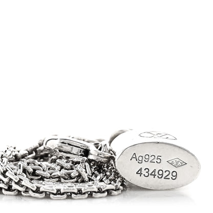 Louis Vuitton Sterling Silver Lockit Necklace 5 of 6