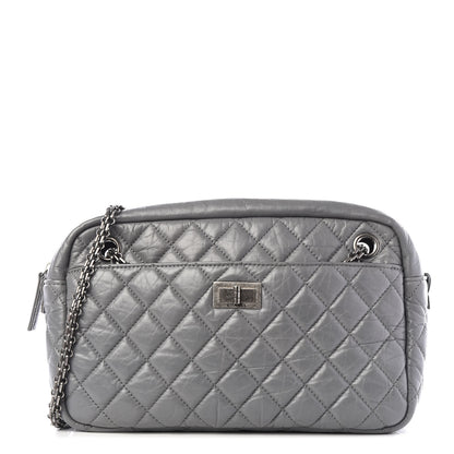 Chanel Aged Calfskin Quilted Large Reissue Camera Case Grey 1 of 9