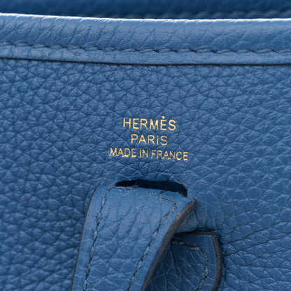 Hermes Taurillon Clemence Evelyne TPM Bleu France 6 of 13