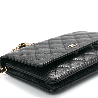 Chanel Caviar Quilted Wallet On Chain WOC Black 10 of 12