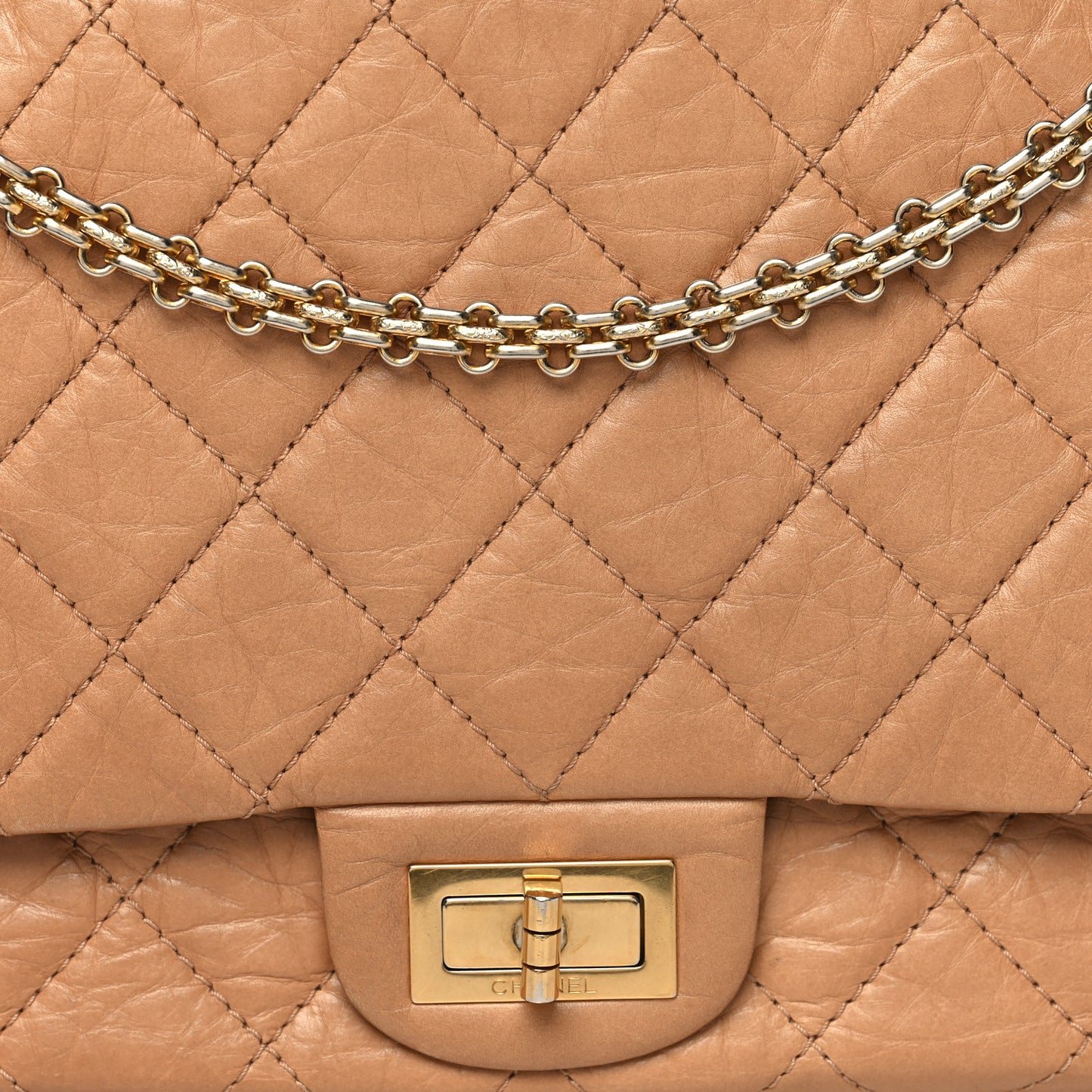 Aged Calfskin Quilted 2.55 Reissue 227 Flap Brown