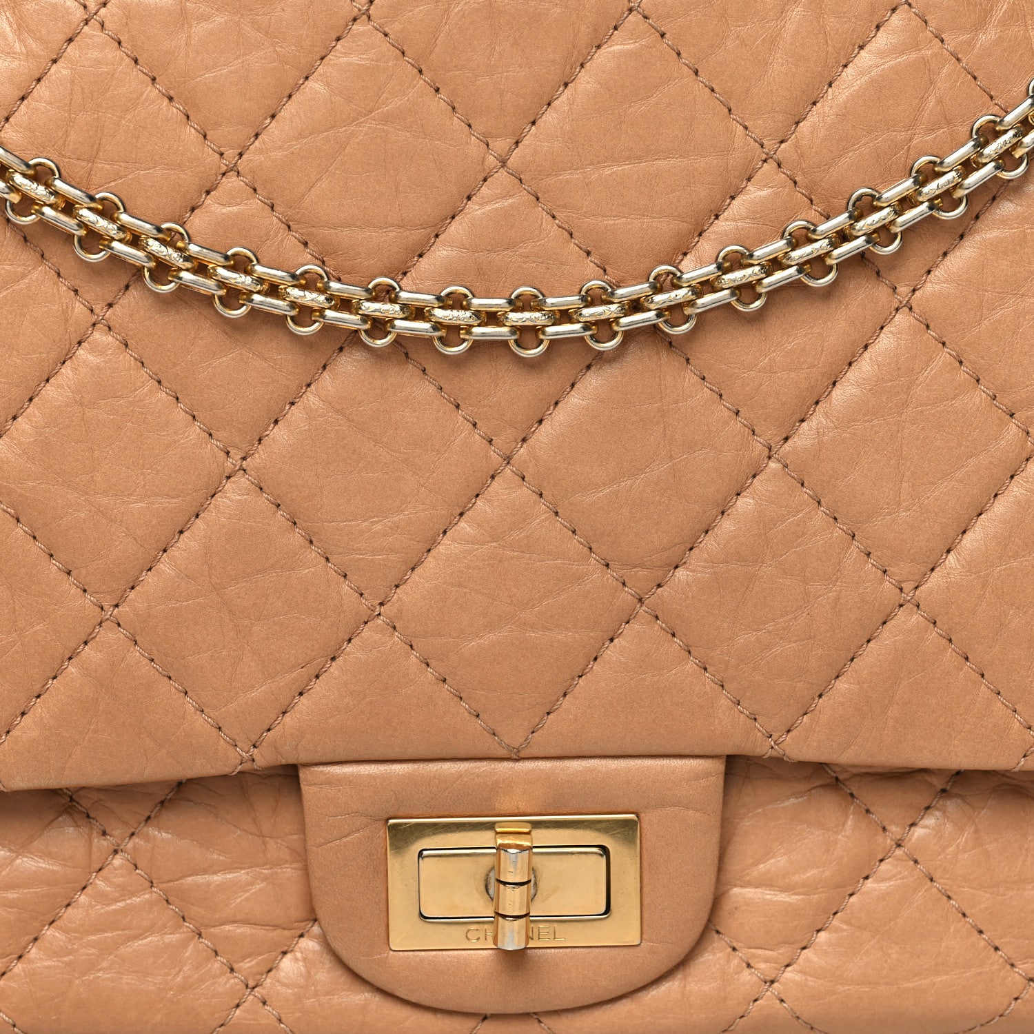 Chanel Aged Calfskin Quilted 2.55 Reissue 227 Flap Brown 8 of 14