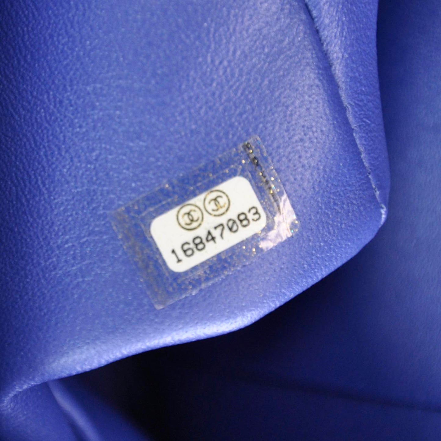 Patent Jumbo Double Flap Metallic Royal Blue