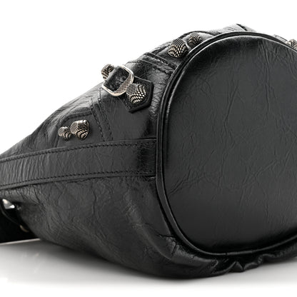 Balenciaga Agneau Arena Le Cagole Bucket Bag XS Black 10 of 10