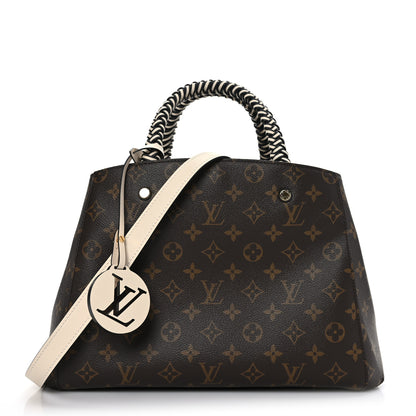 Louis Vuitton Monogram Braided Montaigne MM Creme Beige 1 of 9