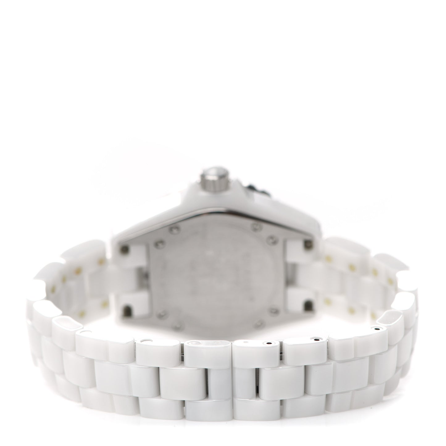 Stainless Steel Ceramic Diamond 33mm J12 Quartz Watch White