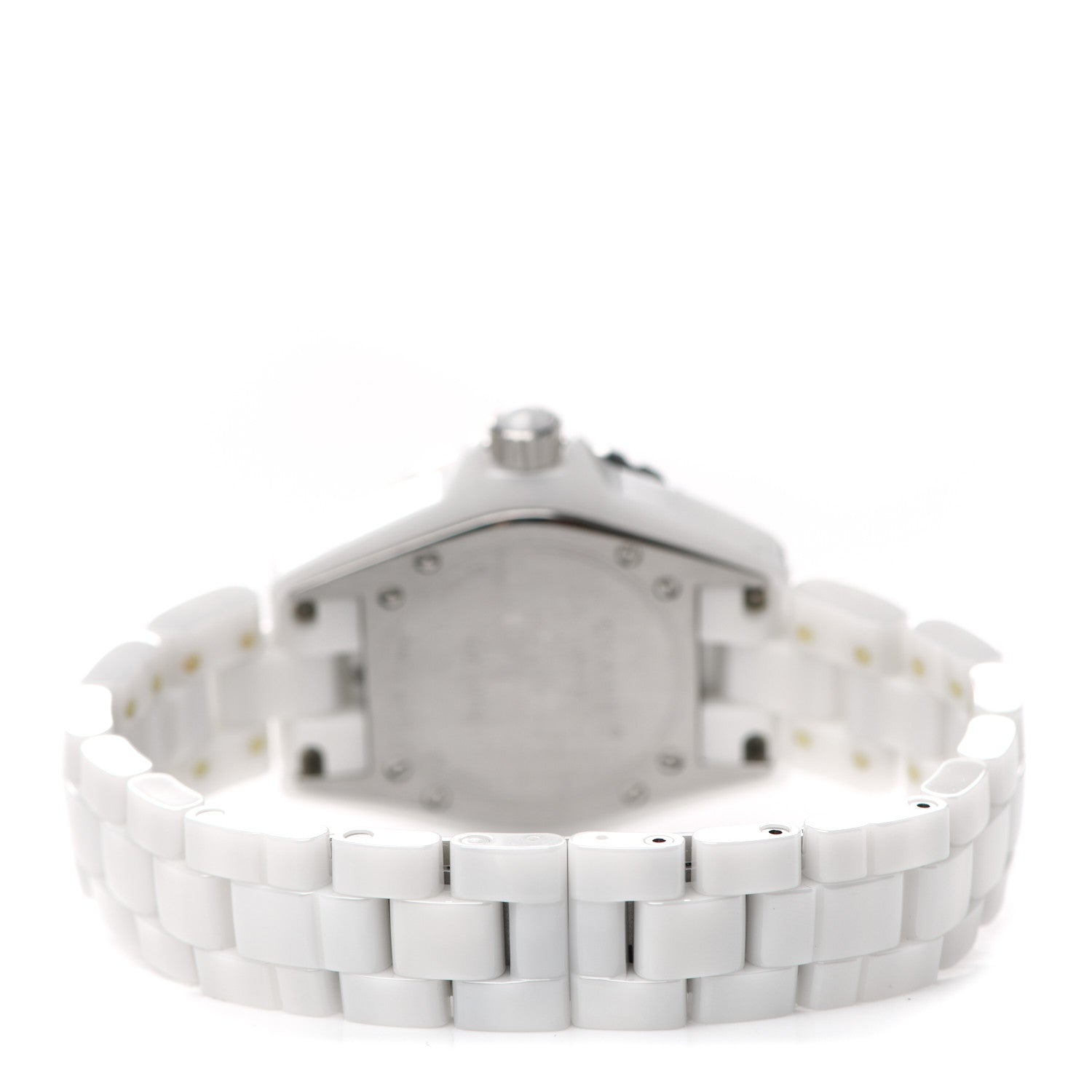 Chanel Stainless Steel Ceramic Diamond 33mm J12 Quartz Watch White 3 of 5