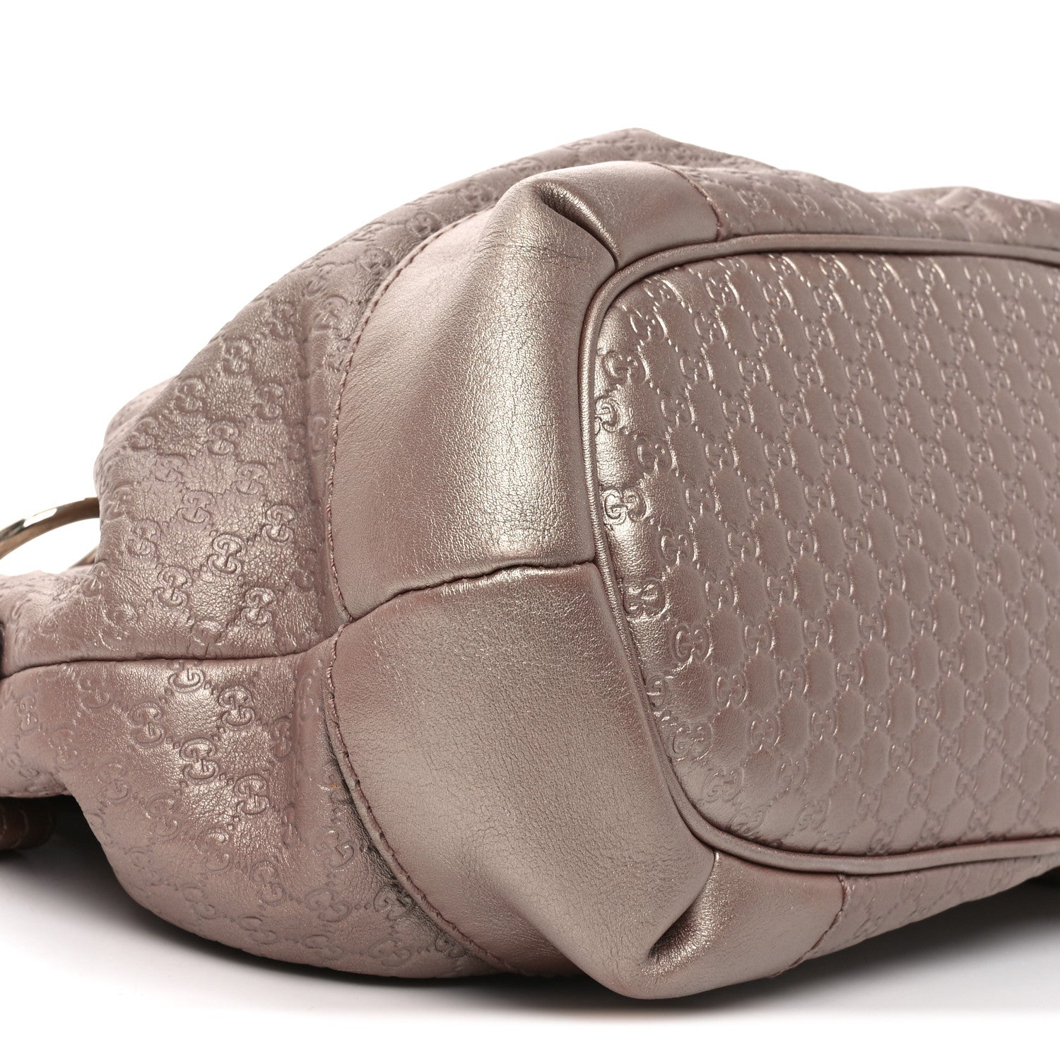 Gucci Metallic Microguccissima Medium Sukey Top Handle Bag Dark Cipria 9 of 10