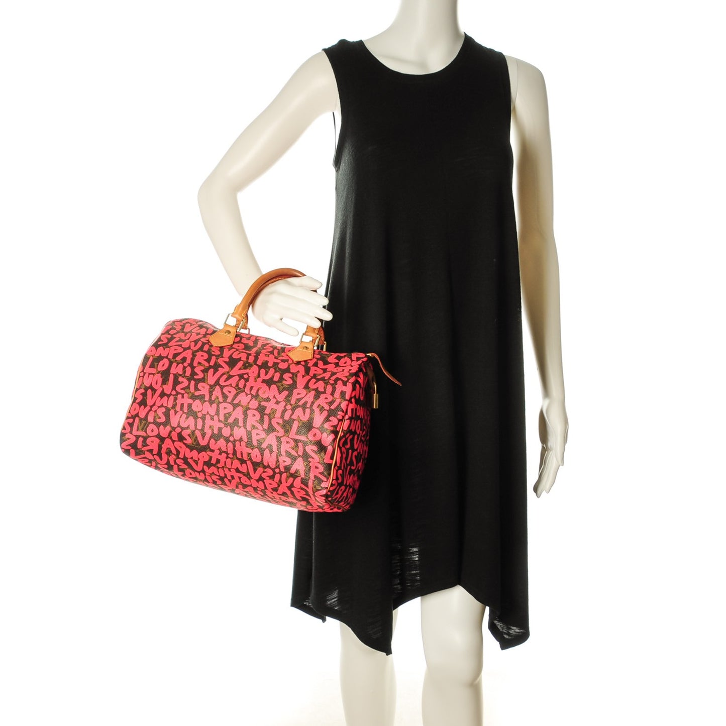 Monogram Graffiti Speedy 30 Fuchsia