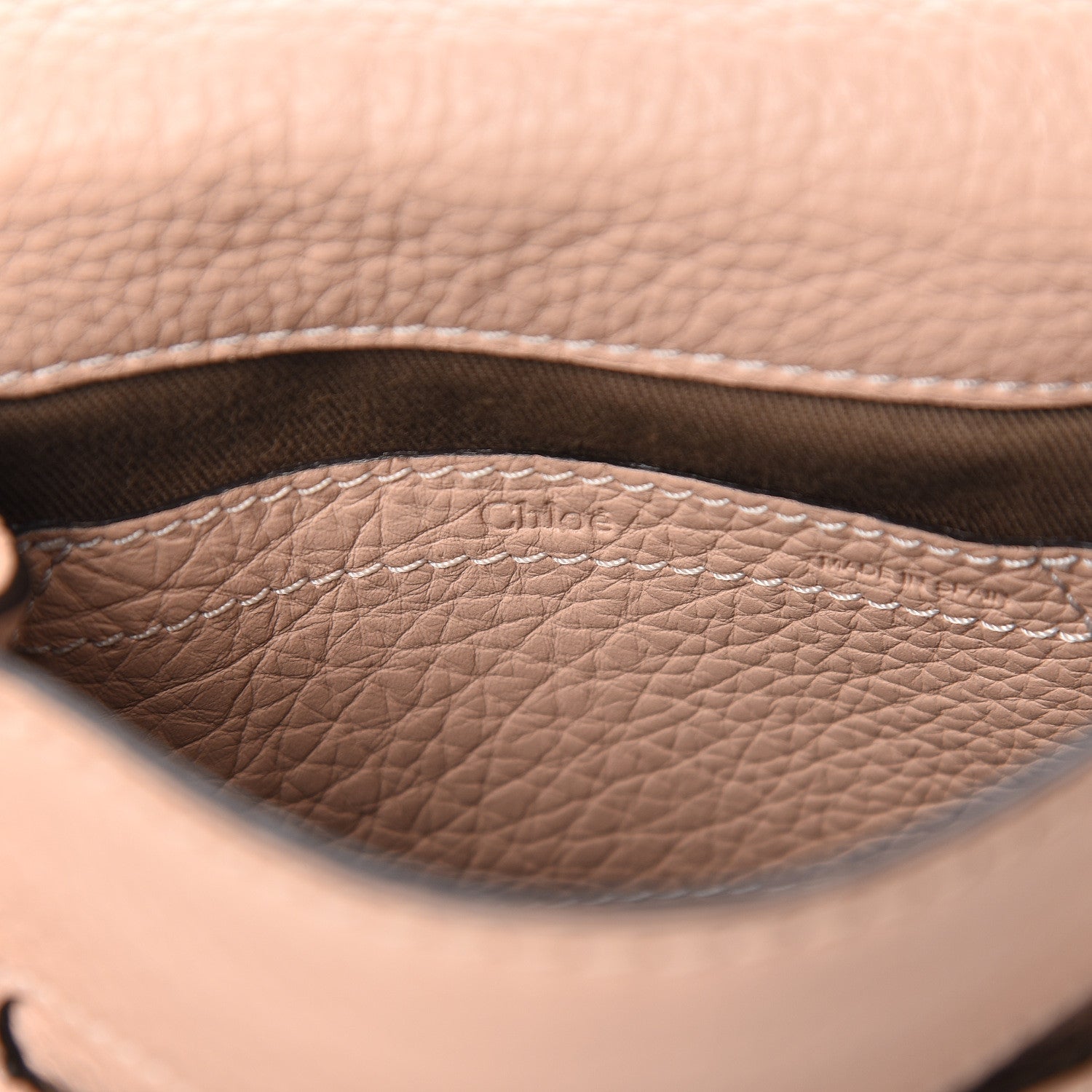 Chloe Calfskin Mini Marcie Round Crossbody Bag Blush Nude 9 of 14