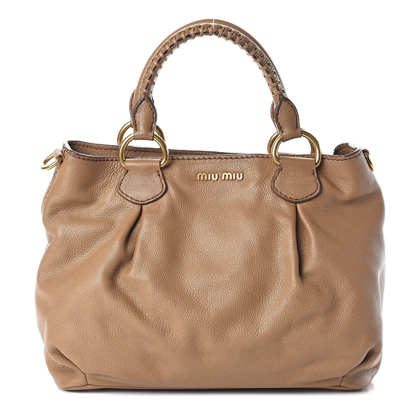 Vitello Daino Top Handle Tote Cammeo