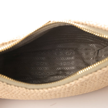 Prada Yarn Raffia Effect Crochet Re-Edition 2005 Shoulder Bag Naturale 4 of 4