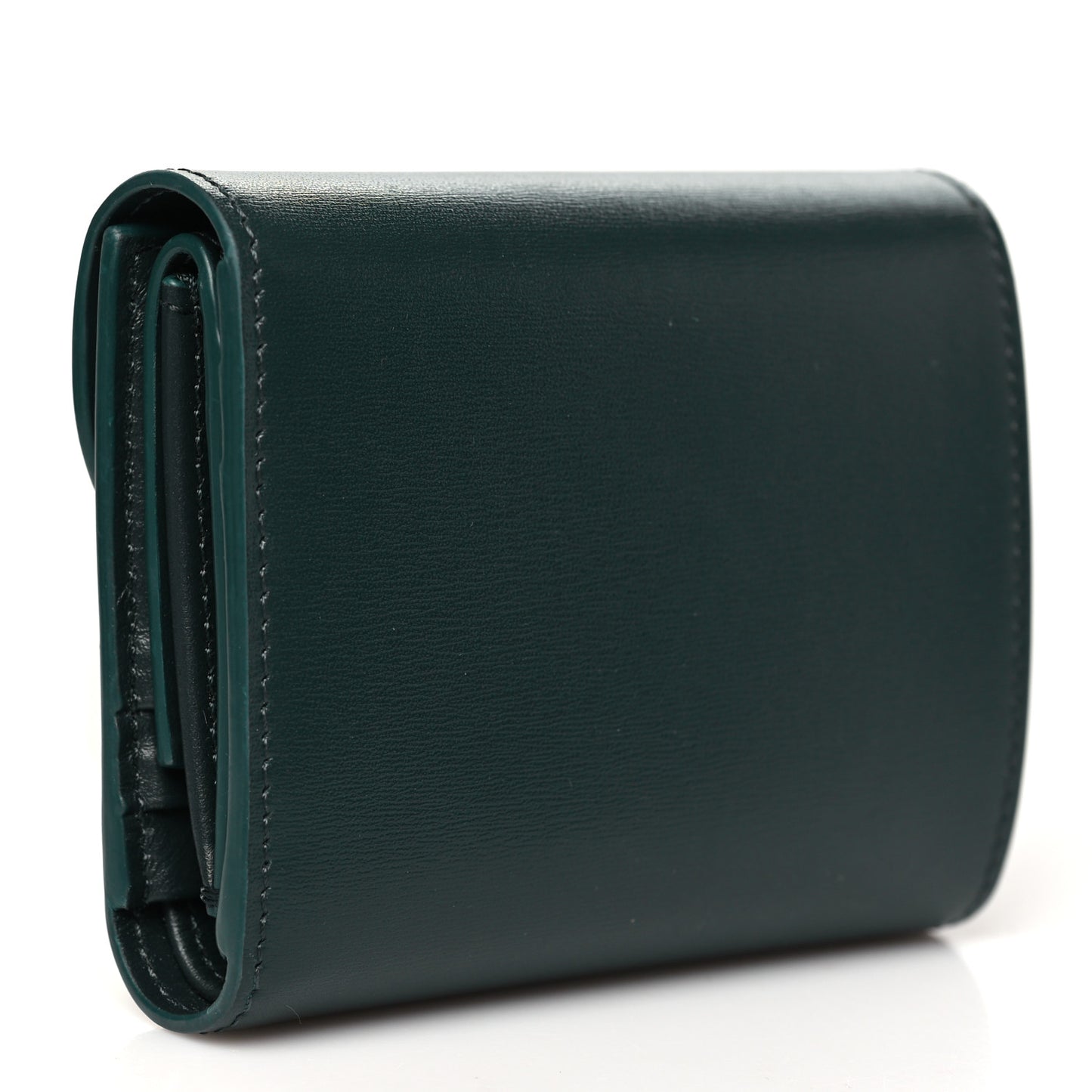 Shiny Calfskin Small Triomphe Wallet Amazone