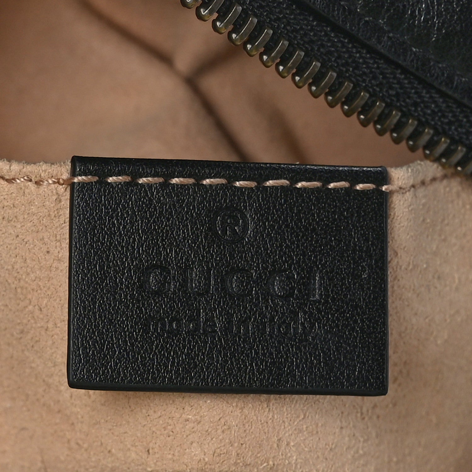 Gucci Calfskin Matelasse Mini GG Marmont Chain Shoulder Bag Black 6 of 10