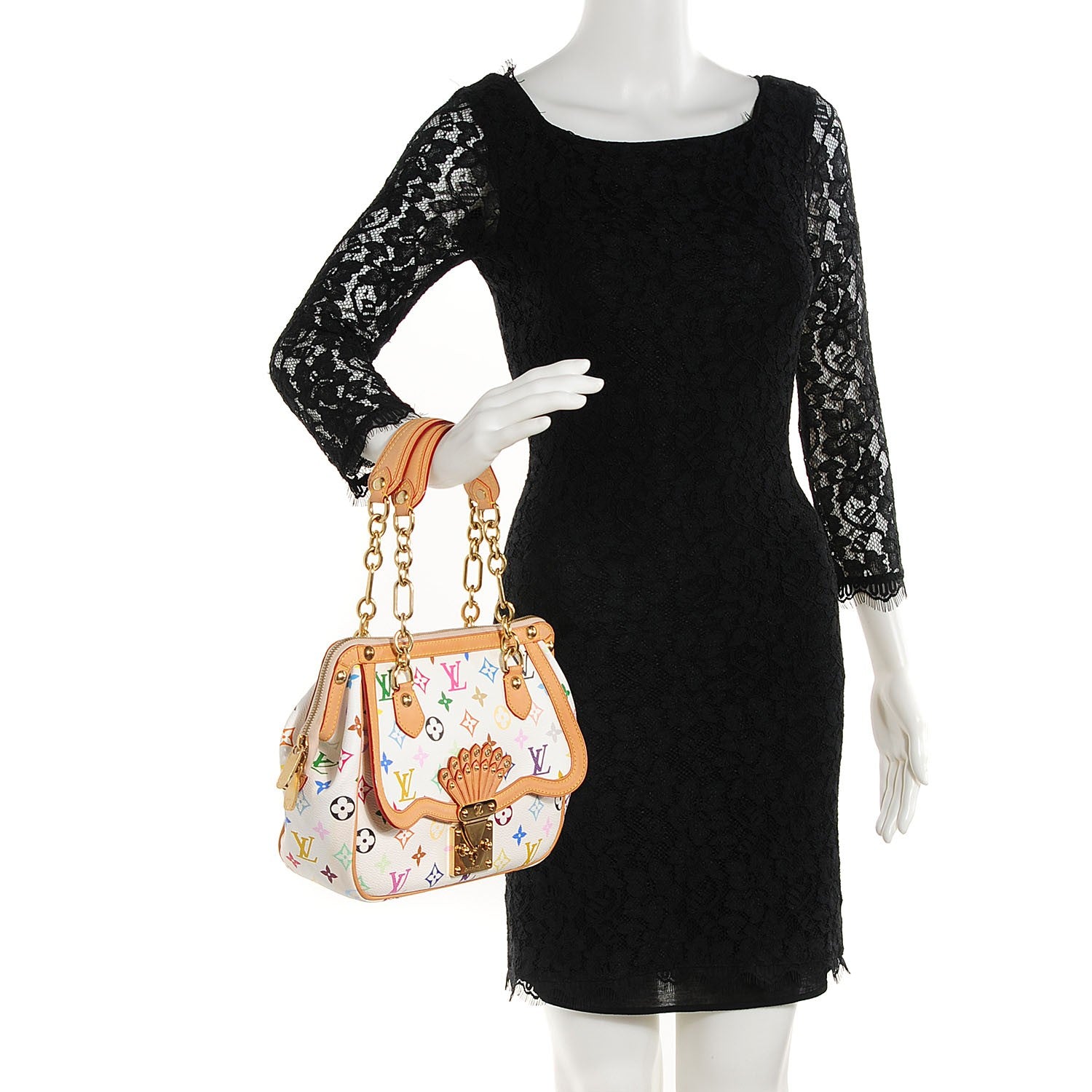 Louis Vuitton Monogram Multicolor Gracie MM White 2 of 7