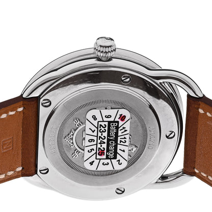 Hermes Stainless Steel Barenia 38mm Arceau Quartz Watch Fauve 4 of 5