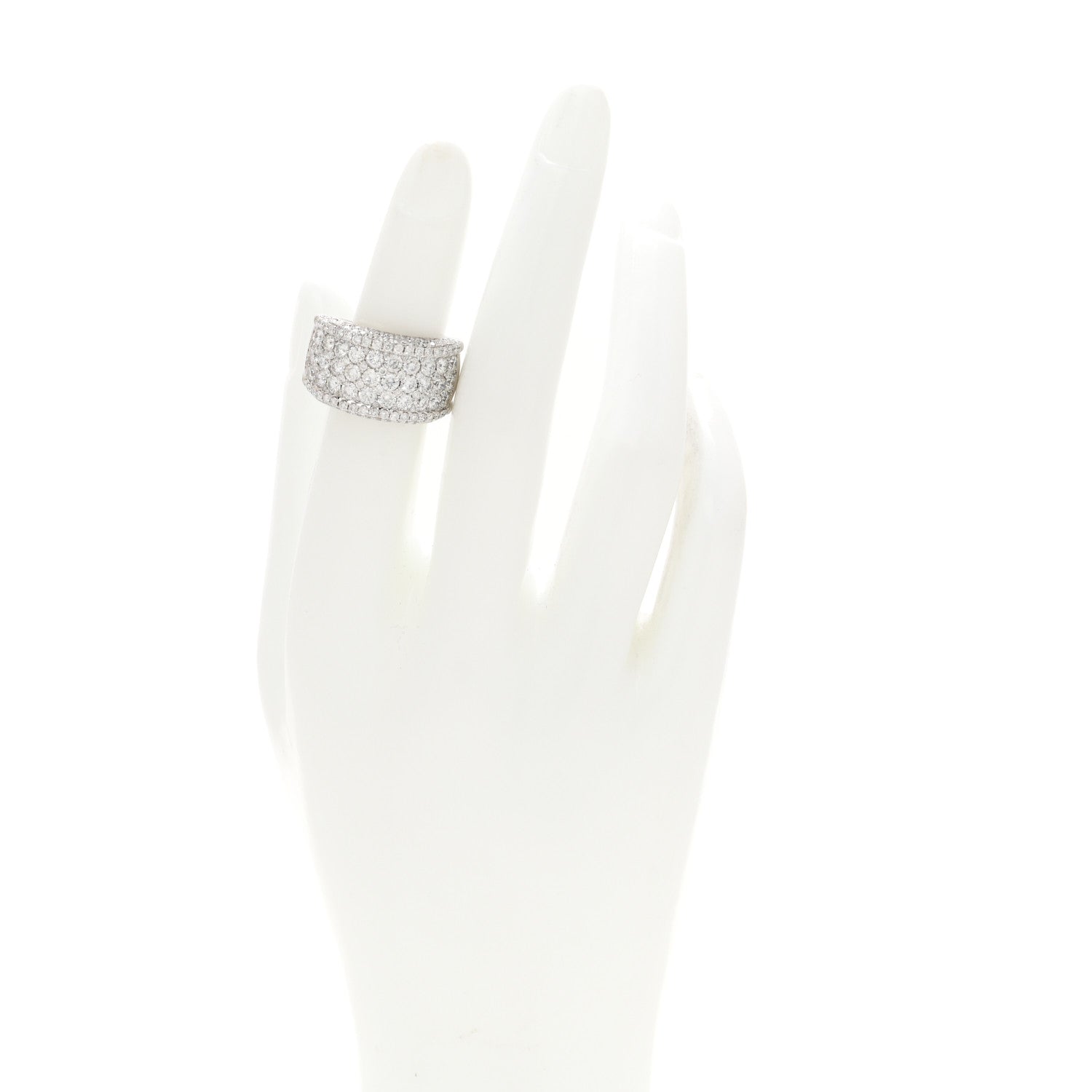 Parker & West by FASHIONPHILE 18K White Gold Diamond 3.15ctw Band Ring 53 6.25 2 of 9