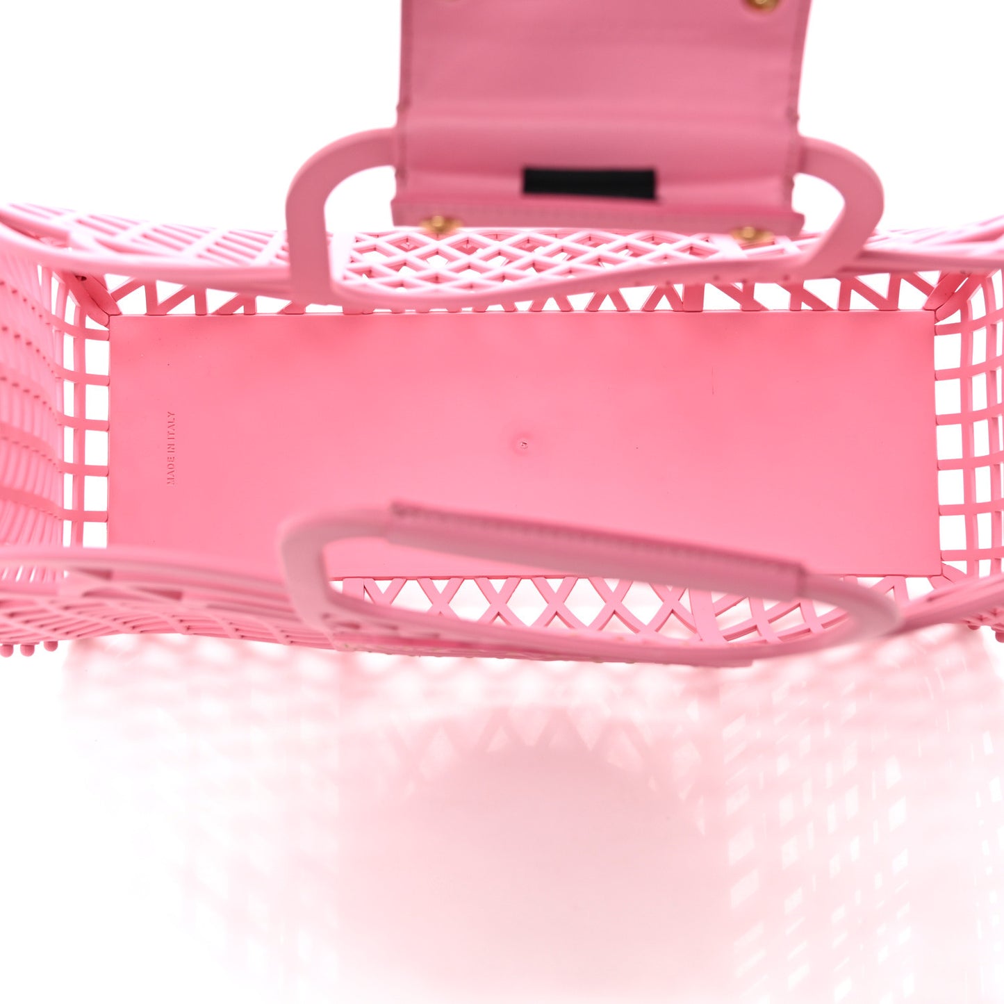 Recycled Plastic Vitello Liberty Matte Medium Fendi Basket Rosa