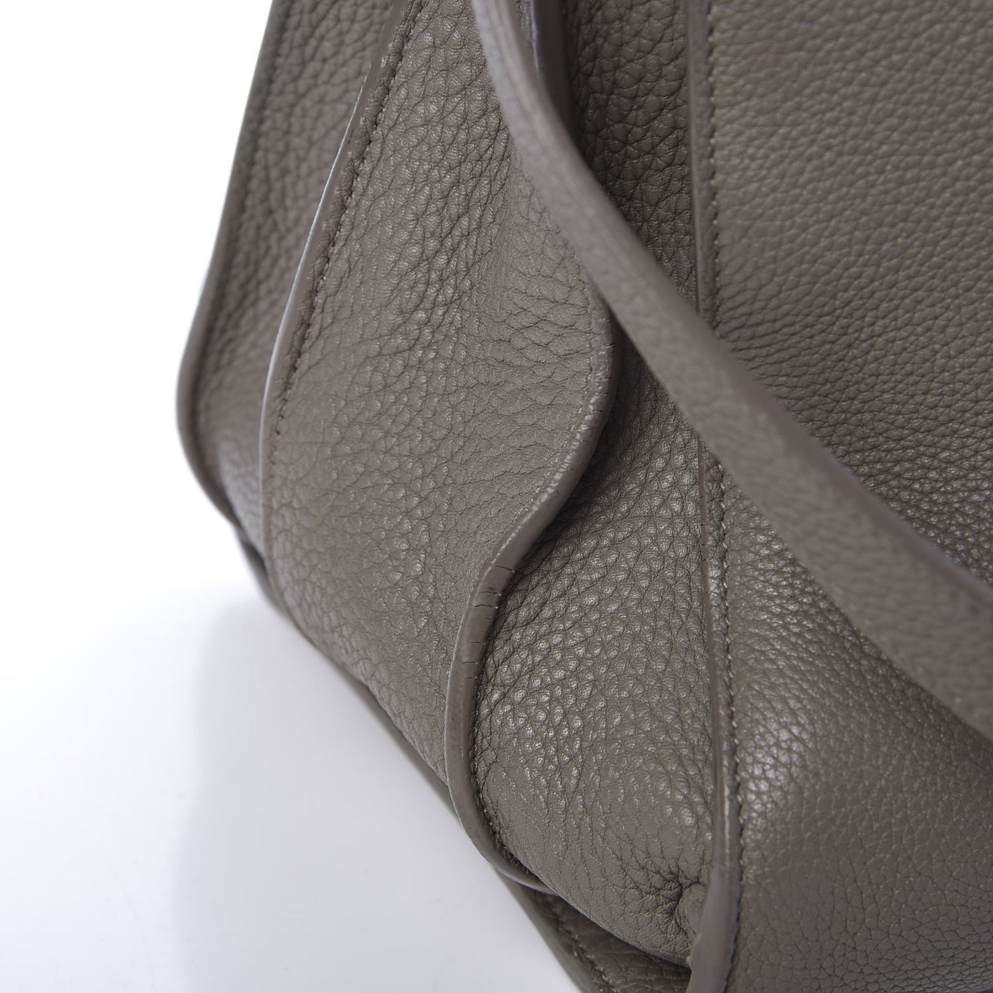 Grained Calfskin Medium Supple Sac De Jour Kaki Militaire