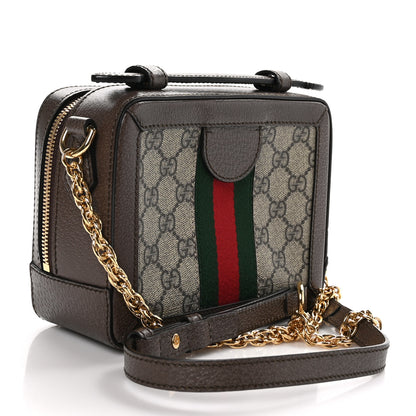 Gucci GG Supreme Monogram Mini Ophidia Top Handle Shoulder Bag Brown 3 of 10