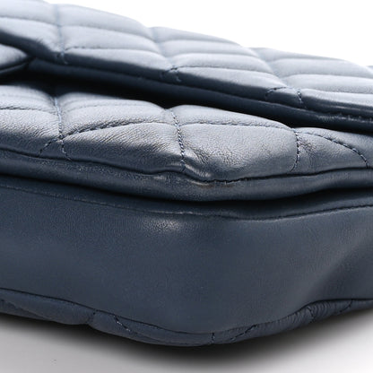 Chanel Calfskin Quilted Medium CC Crown Flap Blue 10 of 10