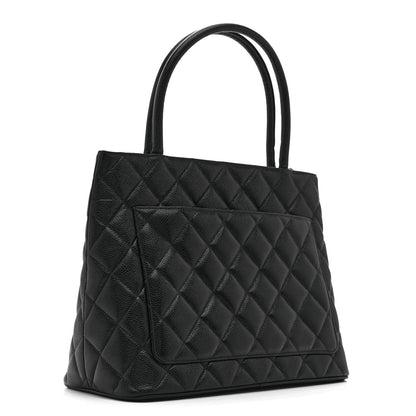 Chanel Caviar Quilted Medallion Tote Black 3 of 10