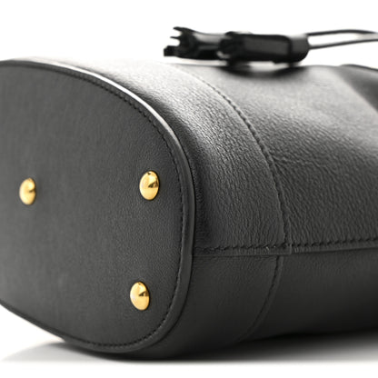 Gucci Softy Wonka Textured Dollar Calfskin Mini Diana Bucket Bag Black 10 of 12