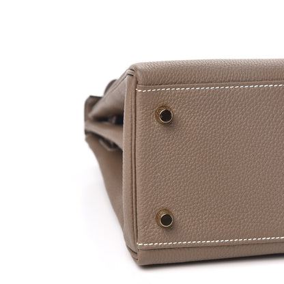 Hermes Togo Kelly Retourne 28 Etoupe 8 of 11