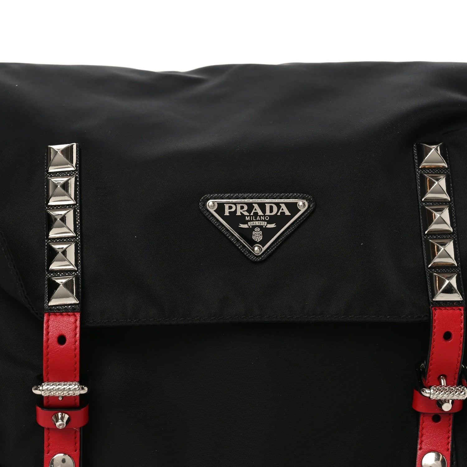 Prada Nylon New Vela Studded Marsupio Belt Bag Black Fuoco 7 of 9