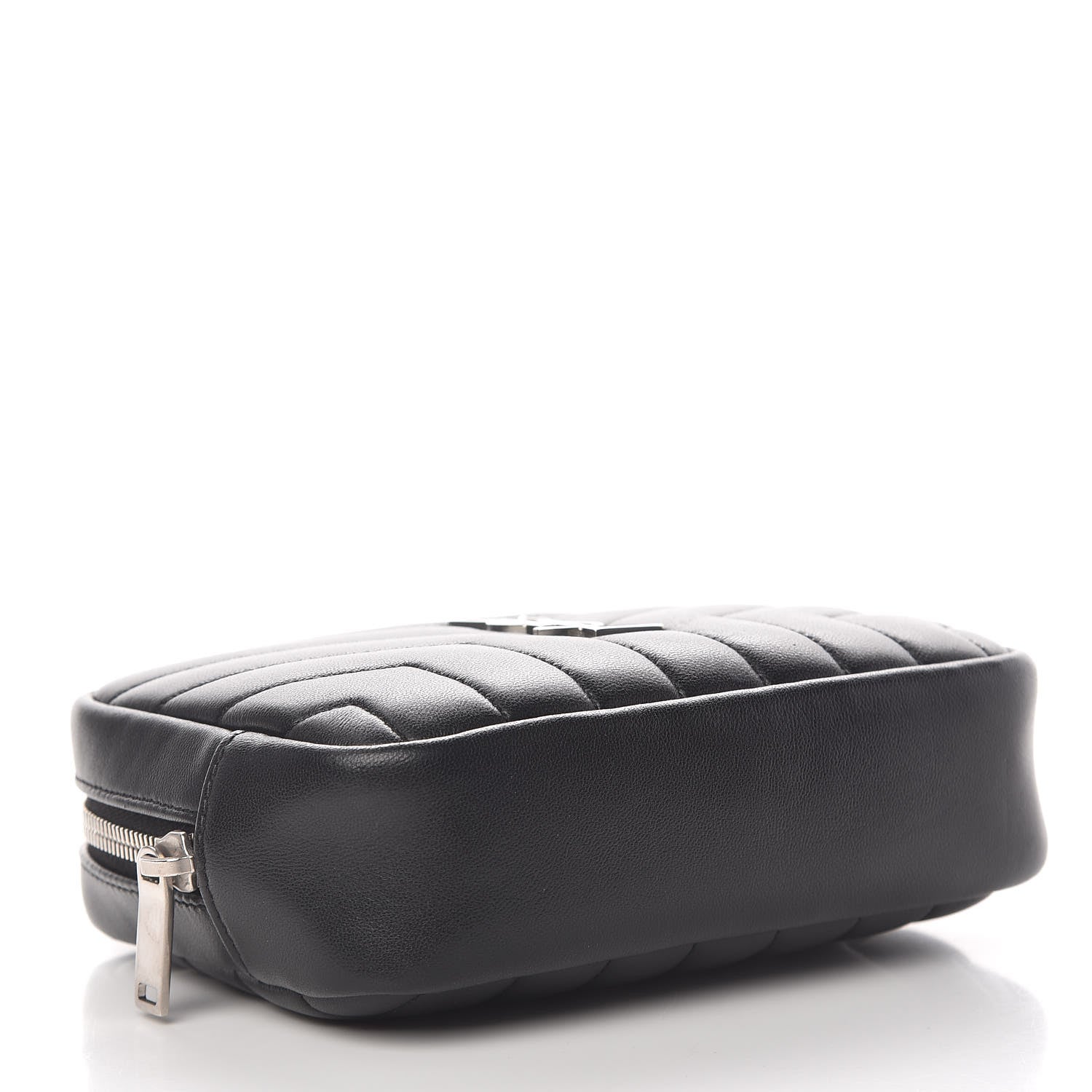 Saint Laurent Lambskin Y Quilted Monogram Loulou Cosmetic Case Black 4 of 11