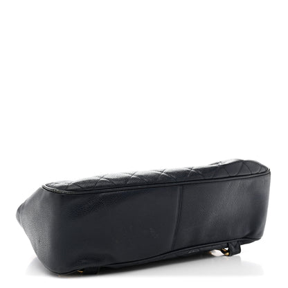 Chanel Caviar Quilted CC Drawstring Backpack Navy 4 of 14