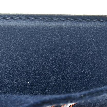Hermes Feutre Swift Embroidered Allo! MagSafe Card Holder Bleu Navy Multicolore 5 of 5