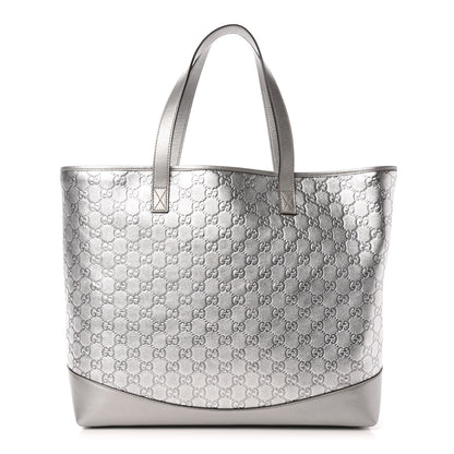 Gucci Guccissima Large Tote Silver 1 of 11