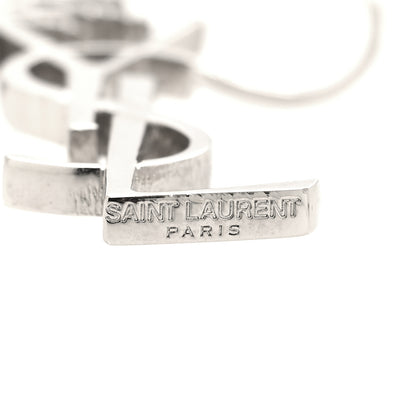 Saint Laurent Metal Monogram Palm Earrings Silver 4 of 4