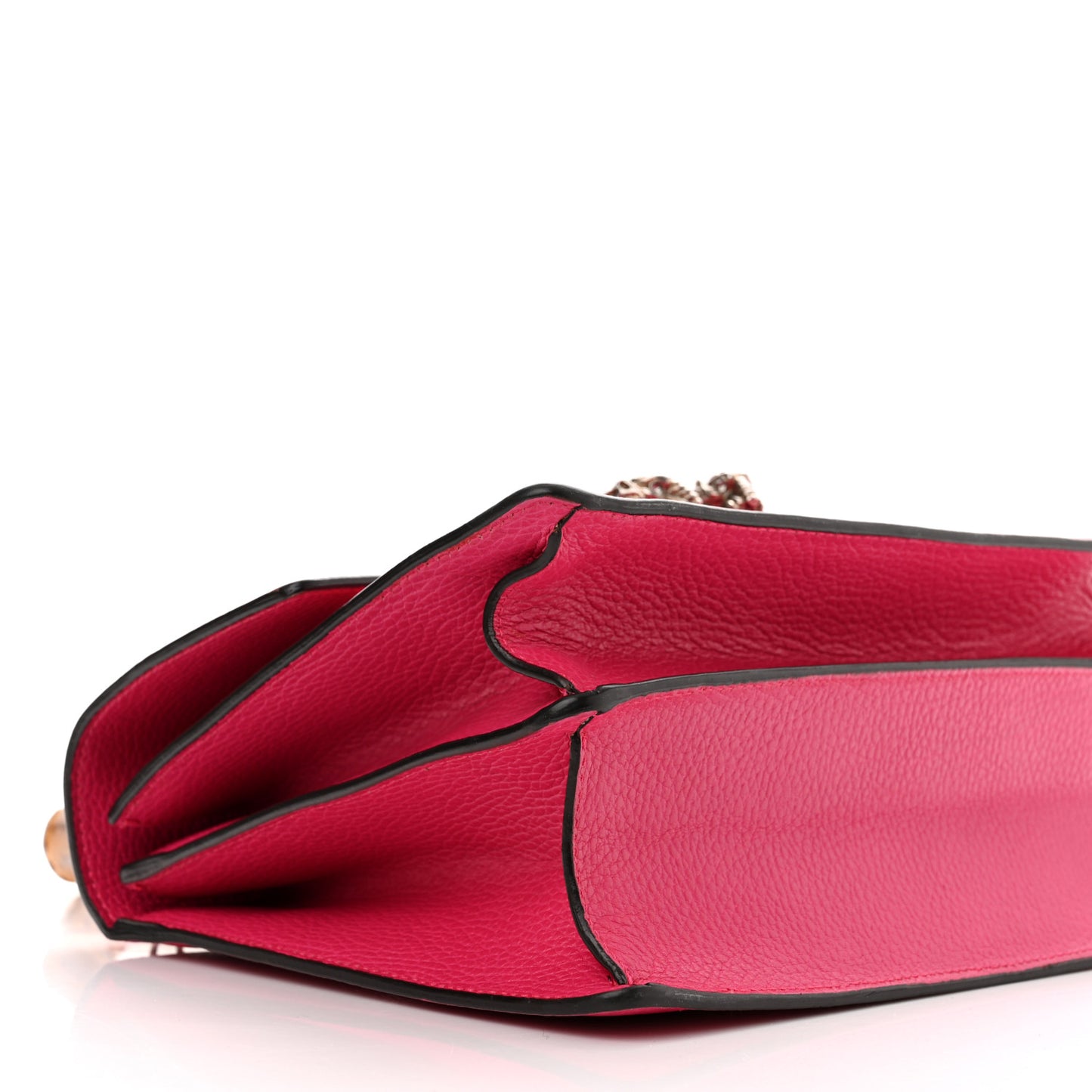 Dollar Calfskin Crystal Web Medium Dionysus Bamboo Top Handle Bag Box Pink Black Diamond