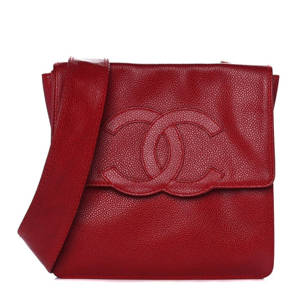 Chanel Caviar CC Shoulder Bag Red 1 of 9