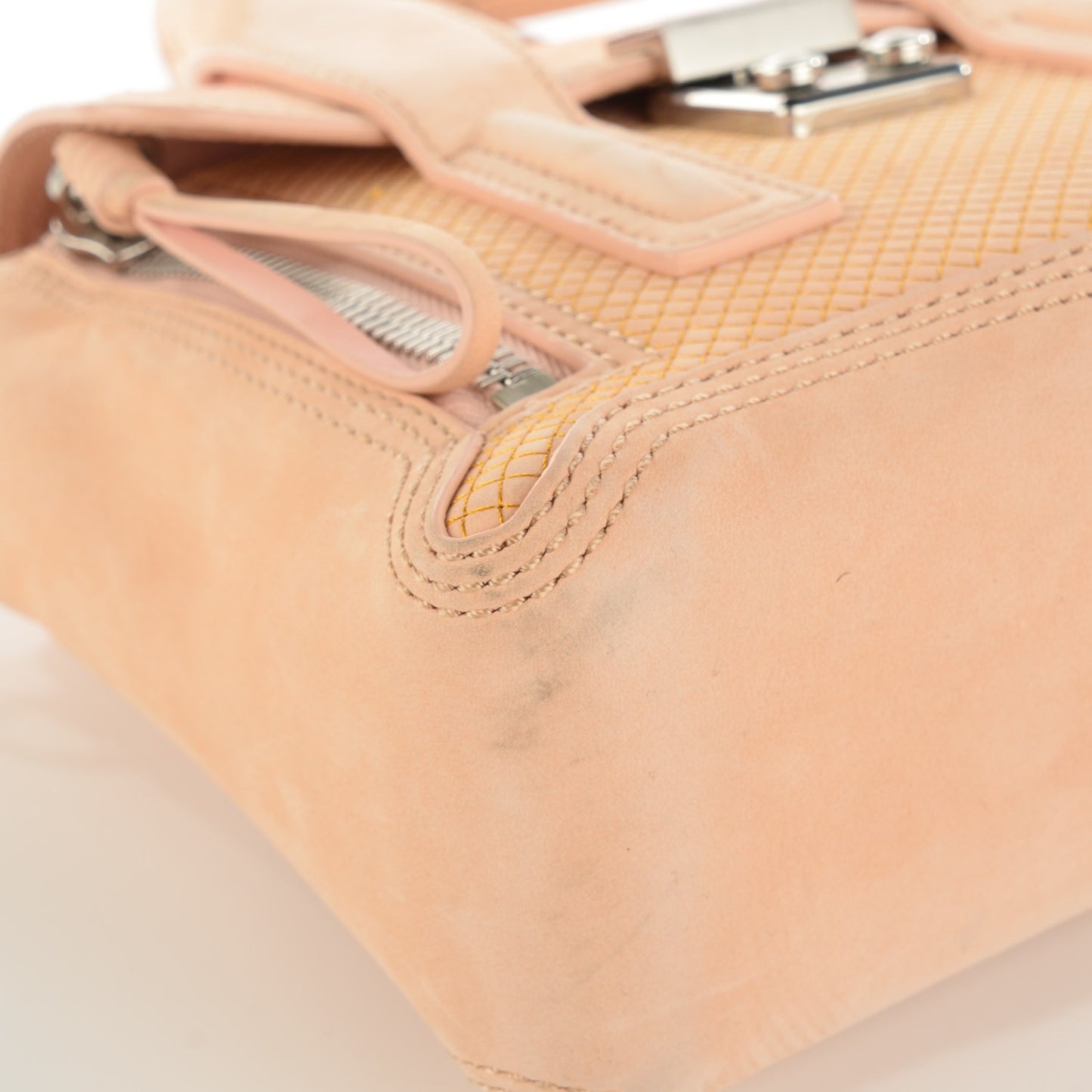 3.1 Perforated Calfskin Suede Mini Pashli Satchel Beige