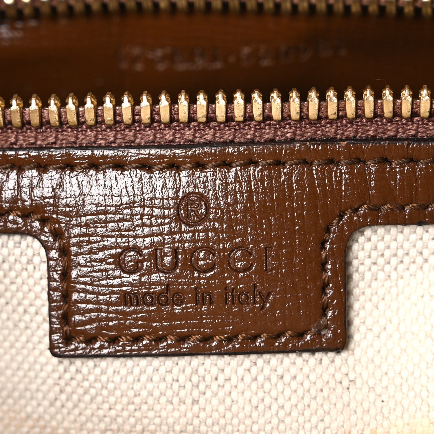 Gucci GG Supreme Monogram Azalea Calfskin Retro Interlocking G Messenger Shoulder Bag Beige Ebony Brown Sugar 6 of 10