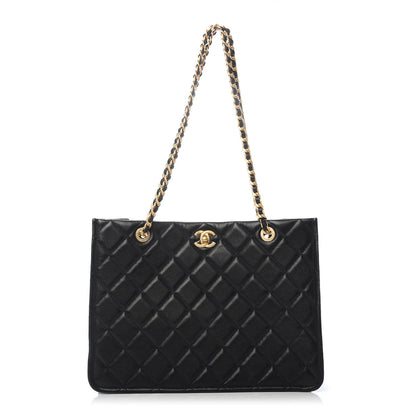 Chanel Caviar Quilted Sweet Classic Shopping Tote Black 1 of 10