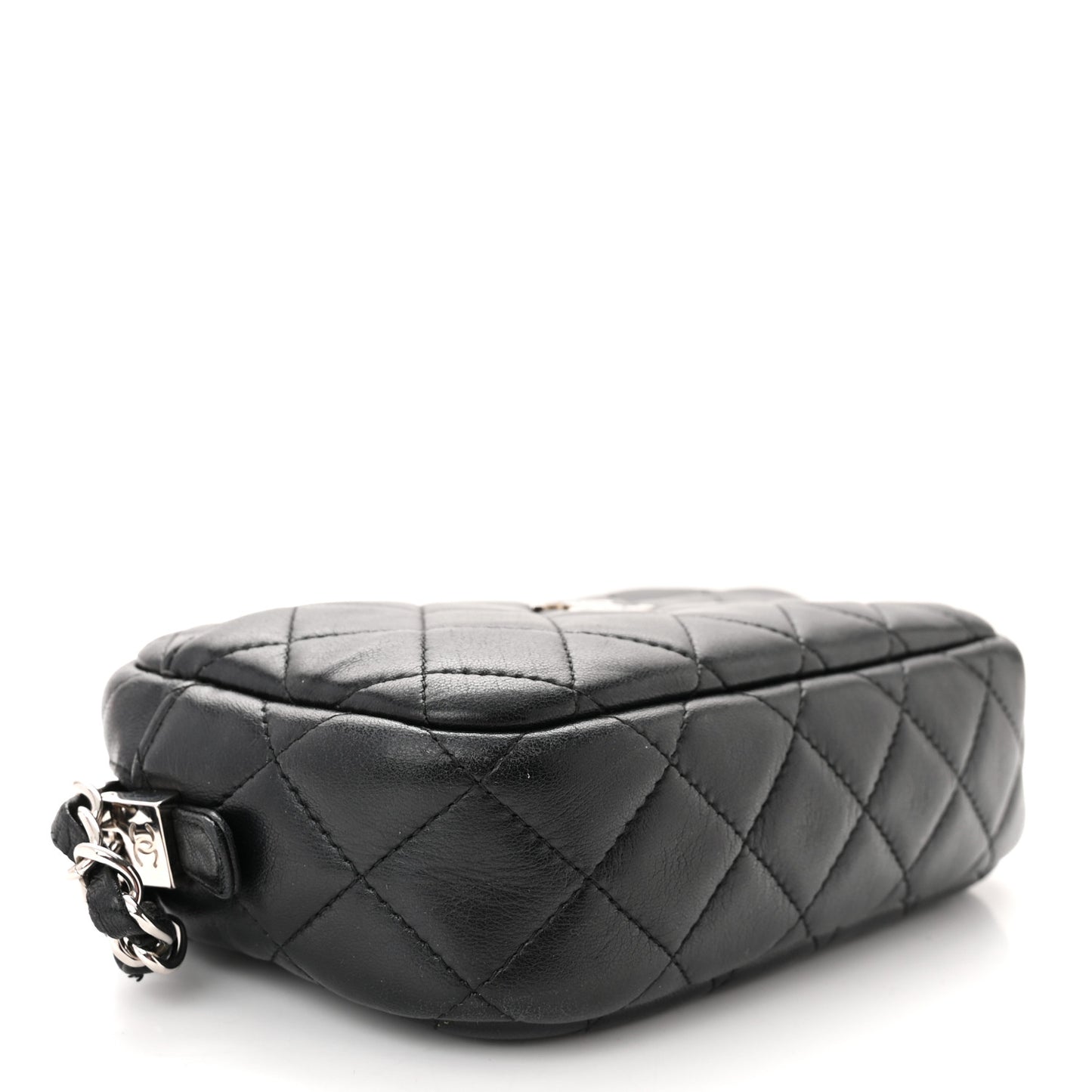 Lambskin Quilted Small Timeless Camera Case Black