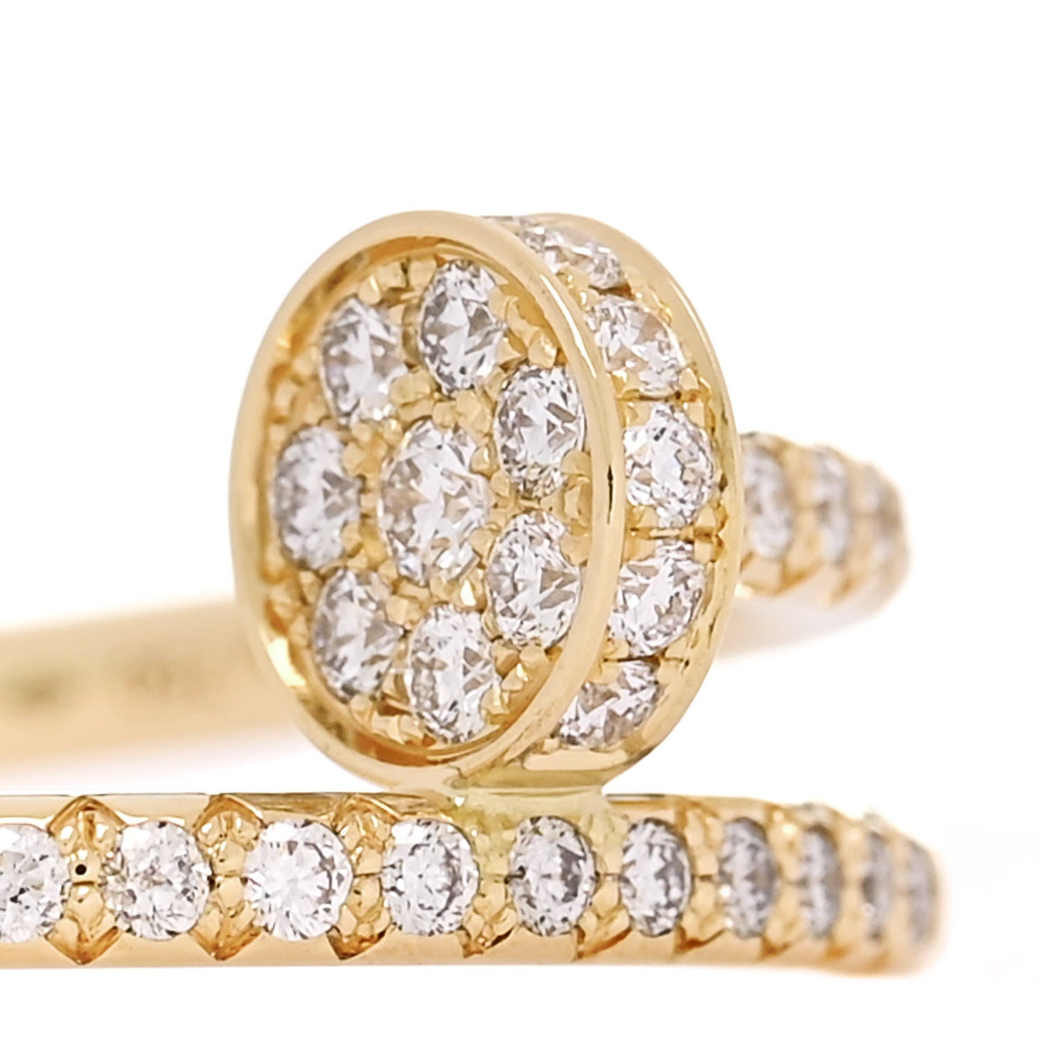 Cartier 18K Yellow Gold Diamond Juste Un Clou Paved Ring 52 6 4 of 6