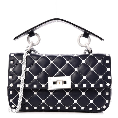 Valentino Garavani Nappa Small Free Rockstud Spike Shoulder Bag Marine 1 of 8