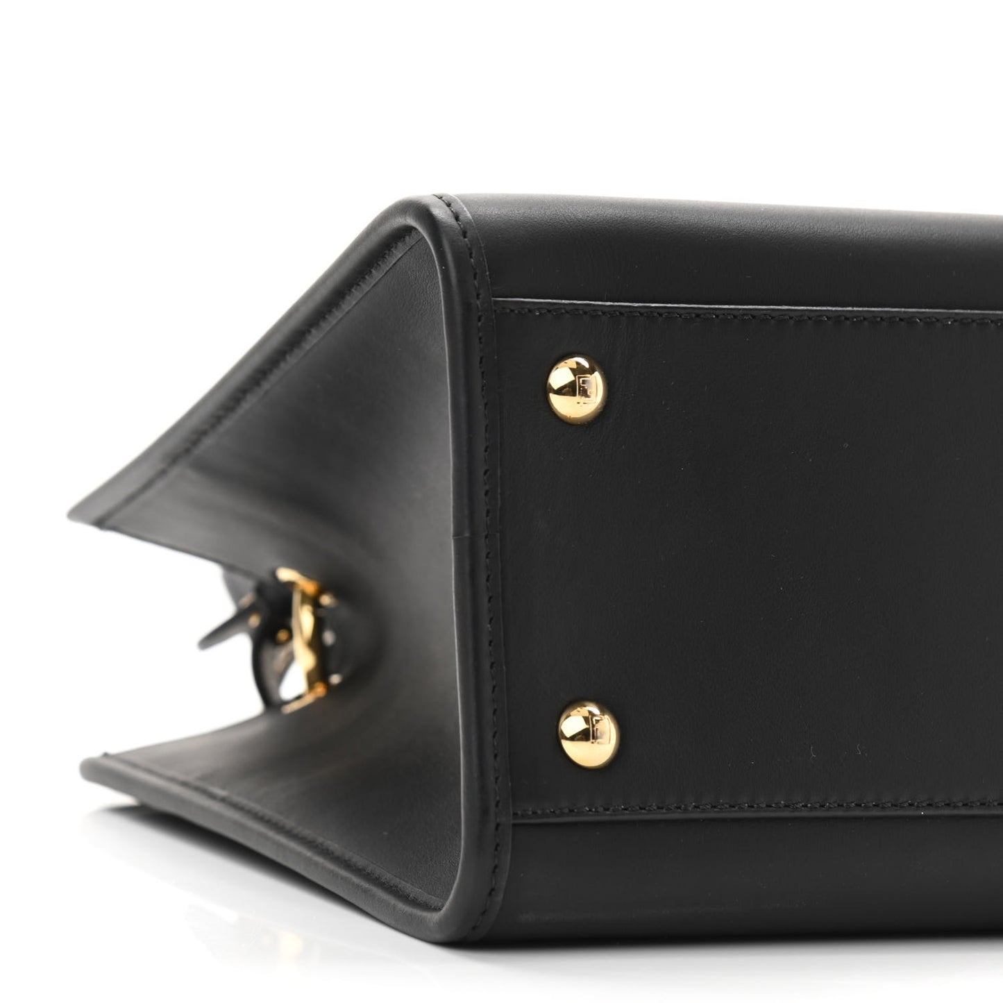 Vitello Century F is Fendi FF 1974 Embossed Small Runaway Satchel Black Maya