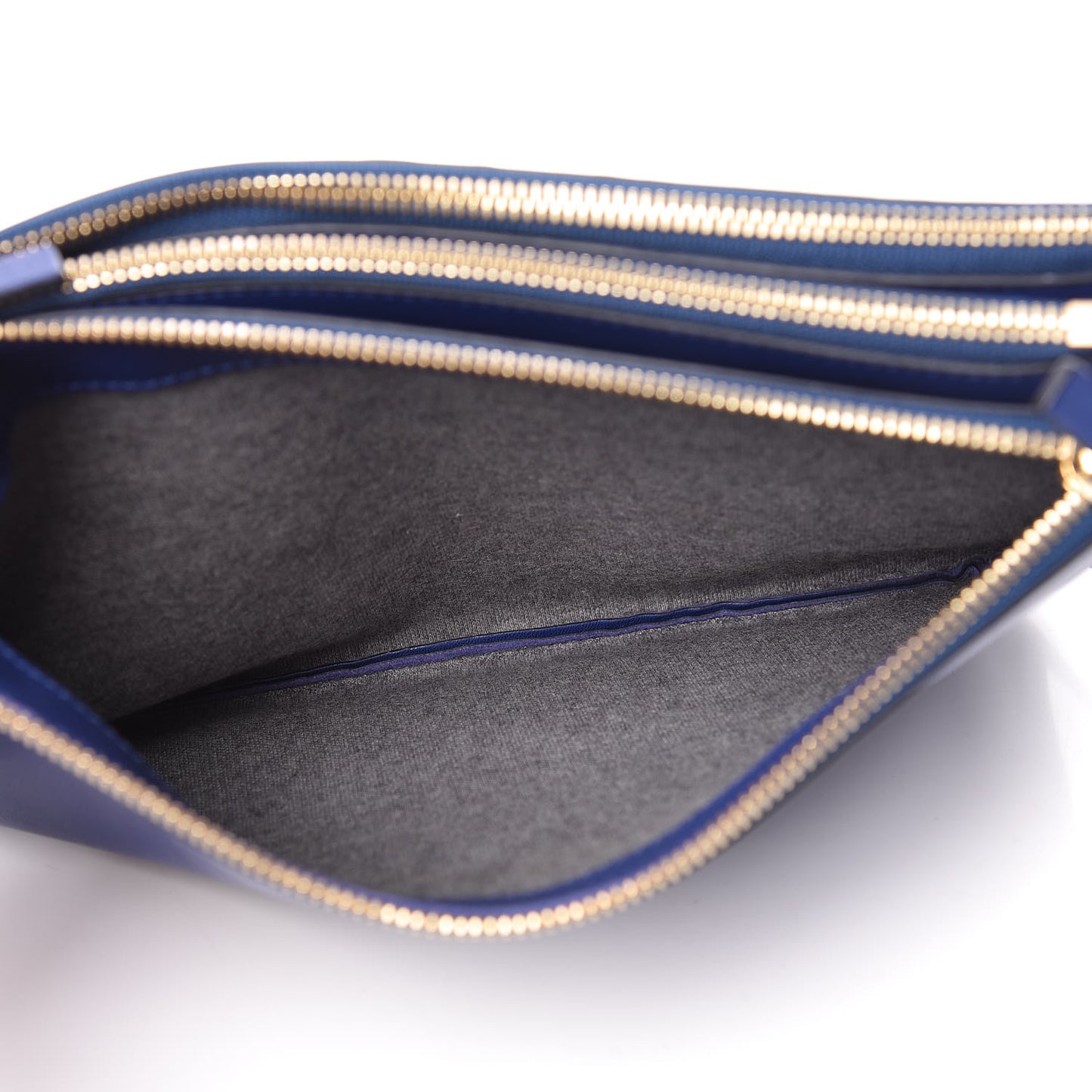 Lambskin Large Trio Crossbody Bag Indigo