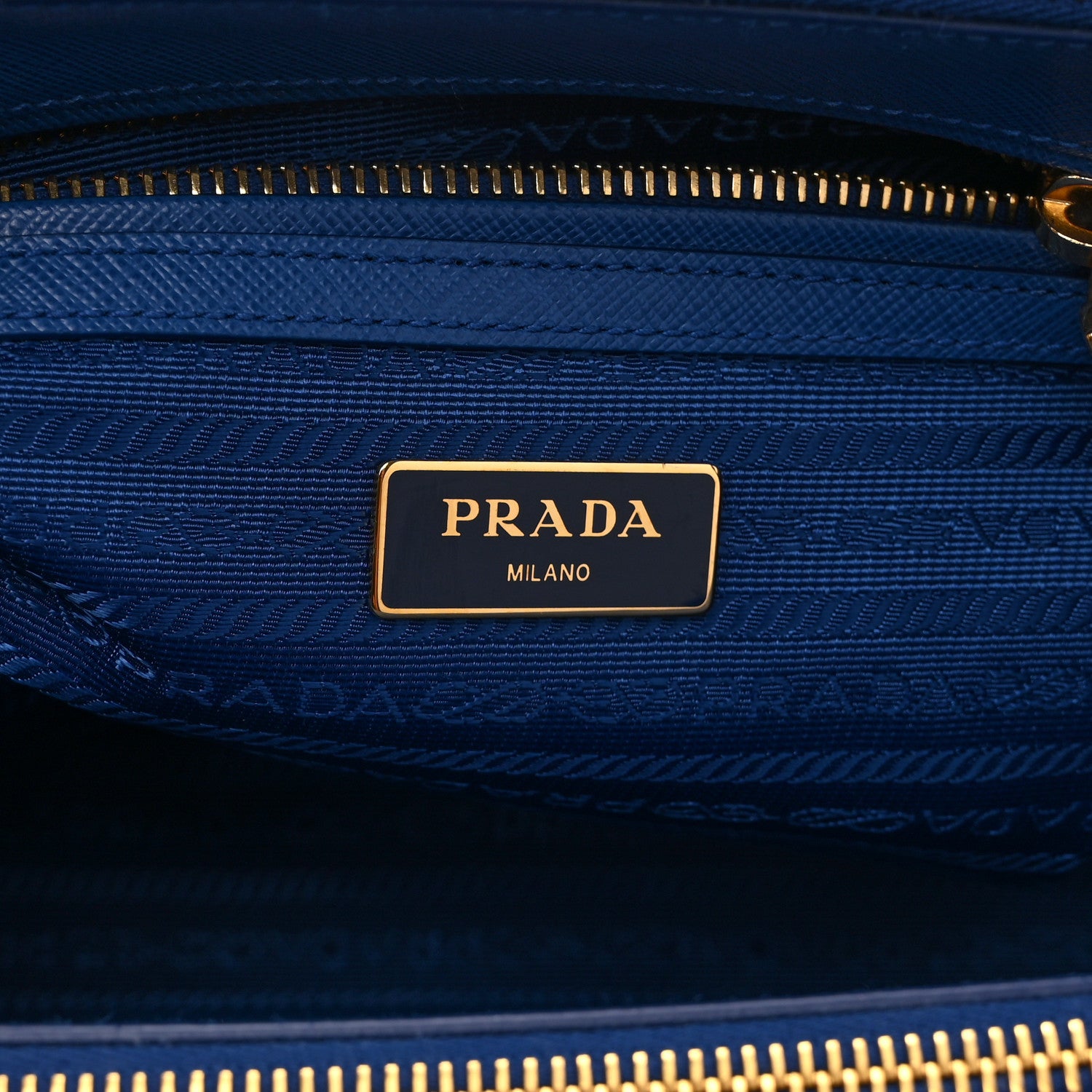 Prada Saffiano Lux Small Galleria Double Zip Tote Bluette 6 of 10