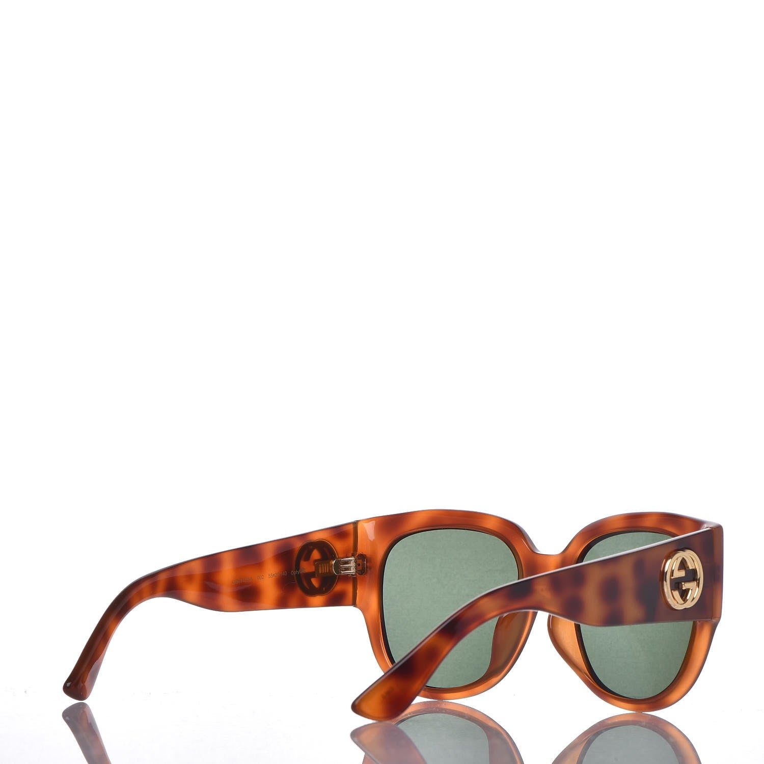 Gucci Acetate Square Frame Sunglasses GG0142SA Tortoise 4 of 7